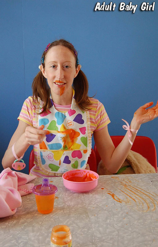 adult babies baby girls messy eating feeding video pic